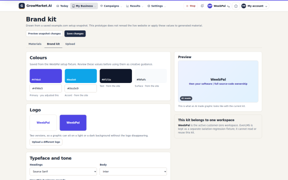 GrowMarket.AI: Brand kit