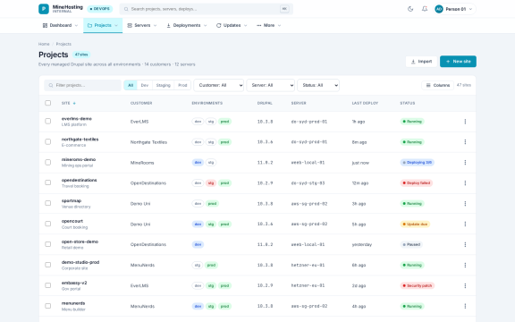 MineHosting: Projects