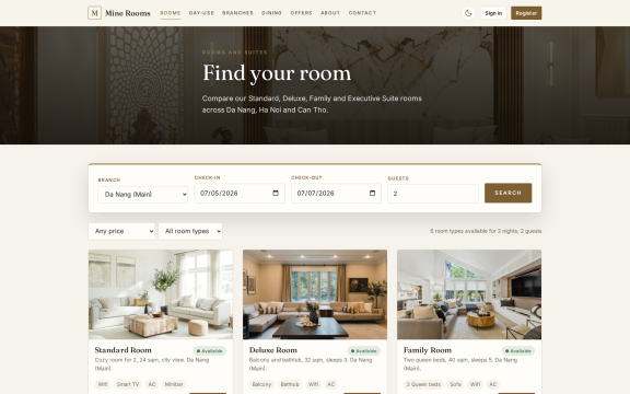Mine Rooms: Room search