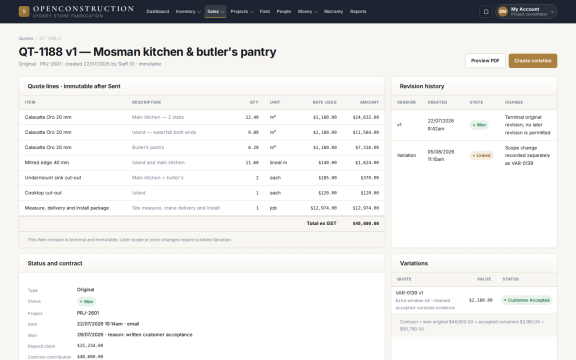 OpenConstruction: Quote