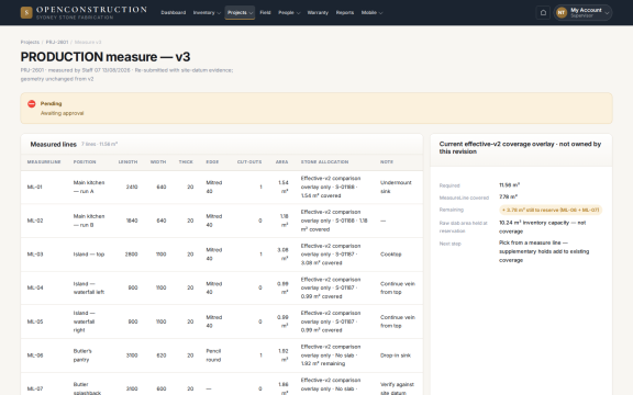 OpenConstruction: Measure pending