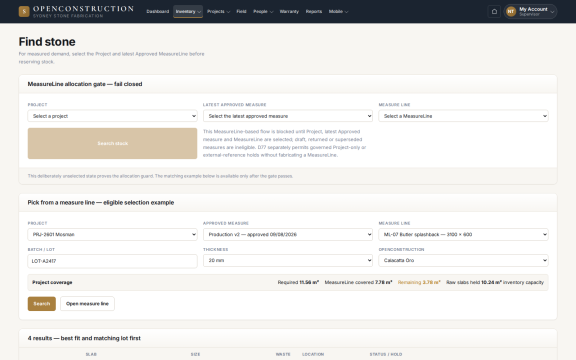 OpenConstruction: Find stone
