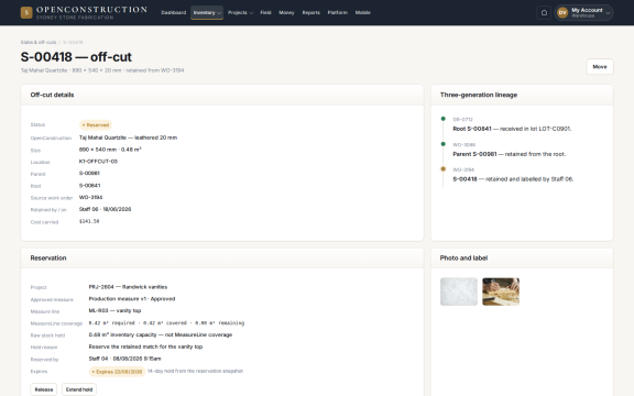 OpenConstruction: Offcut