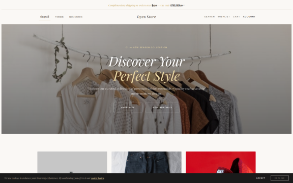 OpenStore: "Luxury boutique" theme