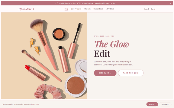 OpenStore: "Beauty glamour" theme