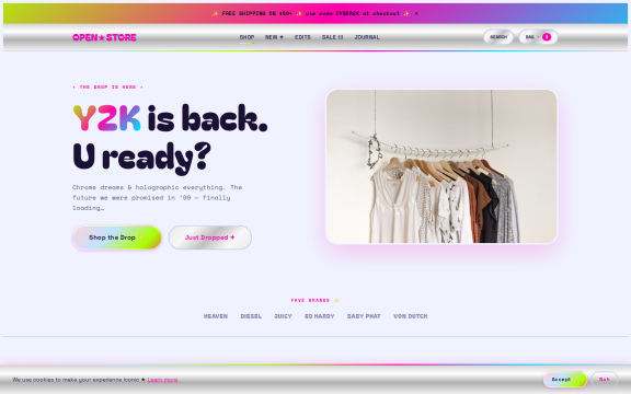 OpenStore: "Y2k retro" theme